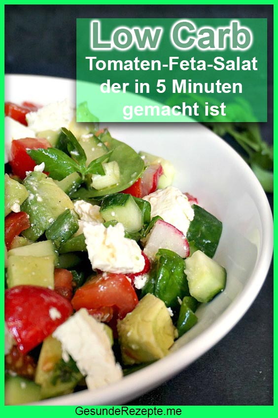 Tomaten-Feta-Salat der in 5 Minuten gemacht ist – GesundeRezepte.me